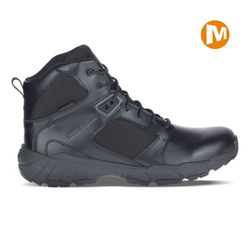 Pánské Pracovní Boty Merrell Fullbench Tactical Mid Waterproof Černé (CZ. DFSWG)